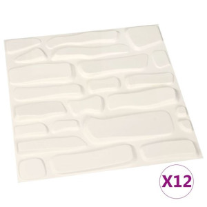 Panele ścienne 3D, 12 szt., 0,5x0,5 m, 3 m²