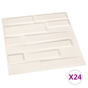 Panele ścienne 3D, 24 szt., 0,5x0,5 m, 6 m²