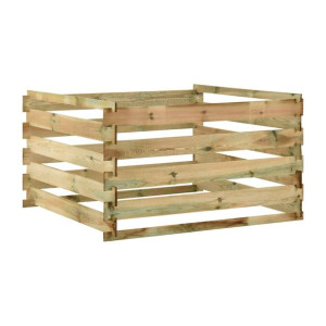 Kompostownik z listew, 120x120x70 cm, impregnowana sosna