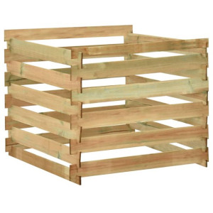 Kompostownik z listew, 100x100x80 cm, impregnowana sosna