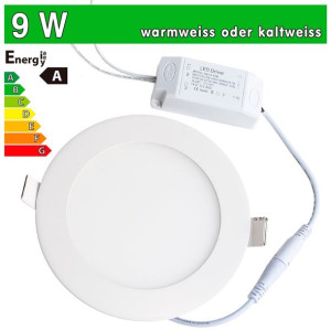 Panel, plafon ledowy okrągły podtynkowy LED 9W średnica 125/145x20mm