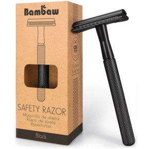 Bambaw, wielorazowa maszynka do golenia, CZARNA