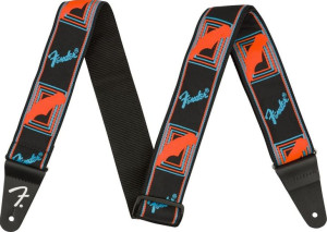 Fender Neon Monogram Blue/Orange Pasek do gitary