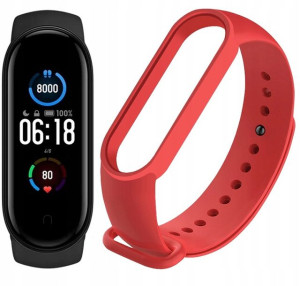 Xiaomi Mi Band 5 Opaska + Kolorowy Pasek + Folia