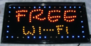 Tablica led z napisem open 24, open i inne
