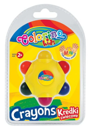 COLORINO Kredki świecowe dla malucha 6 kolorów GWIAZDKA