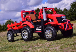 !hit! Mega Traktor Na Akumulator Large Z Przyczepą, Pompowane Koła, Pilot!