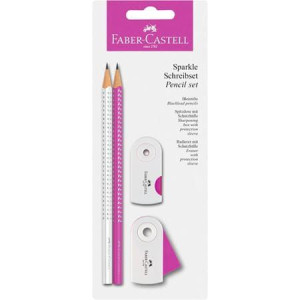 FABER-CASTELL Ołówki Sparkle + Sleeve RÓŻOWY/BIAŁY