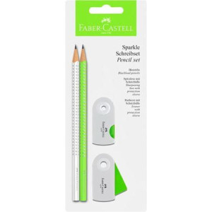 FABER-CASTELL Ołówki Sparkle + Sleeve ZIELONY/BIAŁ