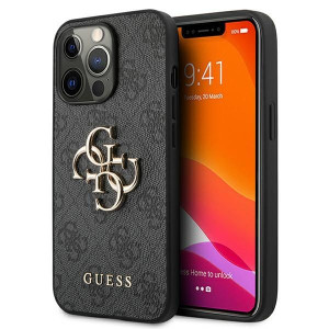 Guess 4G Big Metal Logo | Etui do iPhone 13 Pro - GREY