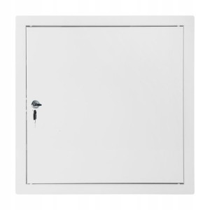 Drzwiczki Metalowe Rewizyjne Białe Klucz 60x60