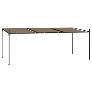Altana z rozsuwanym dachem, 600x300x233 cm, kolor taupe