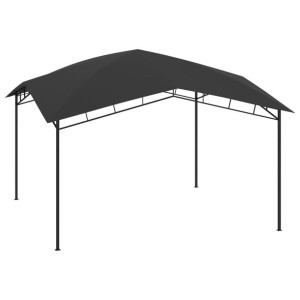 Altana ogrodowa, 4x4x2,9 m, antracytowa, 180 g/m²