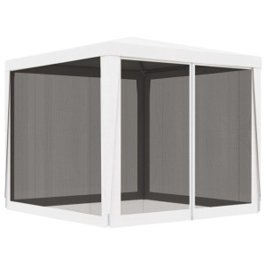 Namiot imprezowy z 4 siatkowymi ściankami, 2,5x2,5 m, biały
