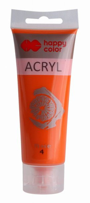 HAPPY COLOR Farba akrylowa tubka 75 ml POMARAŃCZOWA