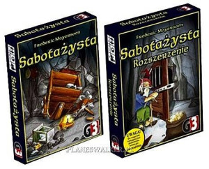 2w1: Sabotażysta Podstawa+Rozszerzenie gra Zestaw