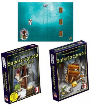 3w1 SABOTAŻYSTA gra karciana +ROZSZERZENIE +MATA