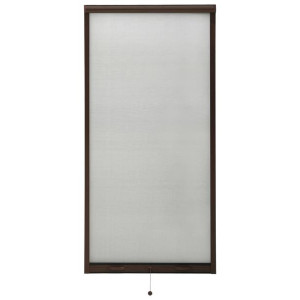 Rolowana moskitiera okienna, brązowa, 80x170 cm