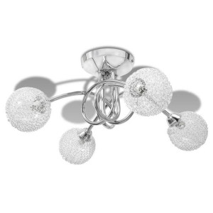 Lampa sufitowa z drucianymi kloszami na 4 żarówki G9
