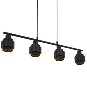 Lampa sufitowa, czarna, 82 cm, E14