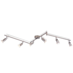 Lampa sufitowa z 6 LED satynowy nikiel