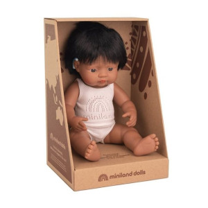 Lalka chłopiec Hiszpan z implantem ślimakowym 38cm Miniland Doll