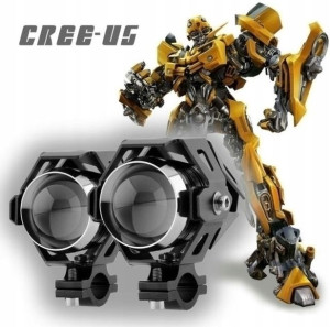 2 X Halogen Motocyklowy Led Cree+włącznik 3000lm C