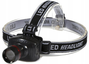 Latarka Czołowa Diodowa Led Zoom Dioda 1w W-wa