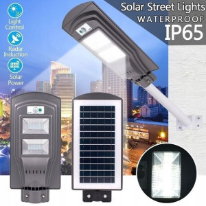 Latarnia uliczna solarna 40W+pilot+czujnik ruchu.