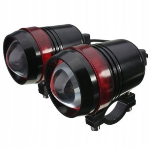 2 X Halogen Moto Led 2x Cree+włącznik Z Ringiem