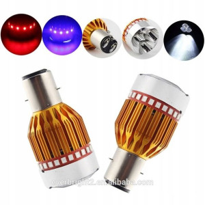 Nowość ! ŻARÓWKA BA20D 3 LED 9 W z ringiem RGB