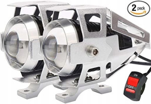 2xhalogen Motocyklowy Led U5+włącznik 3000lm Sre