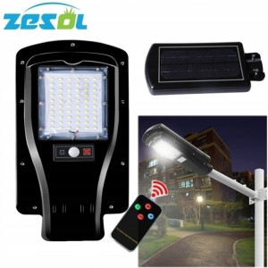 Latarnia uliczna solarna 30W+pilot+czujnik ruchu+ mocowanie ścienne Gratis!