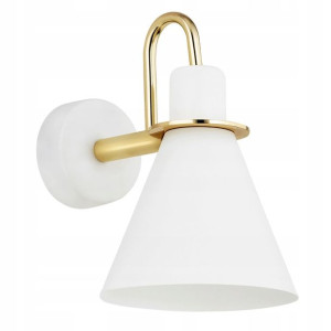 Lampa Kinkiet Beverly Metal Biały + Złoto 4704