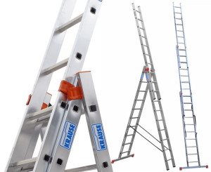 Drabina aluminiowa rozkładana Krause serii Monto Tribilo 3x10 szczebli
