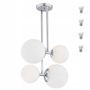 Lampa Sufitowa Aspen 4Pł 1646 Argon Żyrandol Chrom