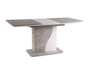 Stół SYRIUSZ 120(160)x80 efekt betonu/biały, SIGNAL