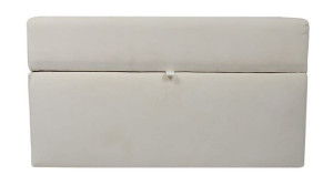 Pufa skrzynia 75x40 cm ze schowkiem, pikowana - Casablanca kolor ecru 681