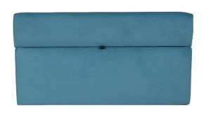 Pufa skrzynia 75x40 cm ze schowkiem, pikowana - Casablanca kolor niebieski