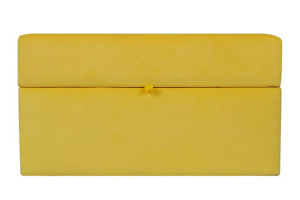 Pufa skrzynia 75x40 cm ze schowkiem, pikowana - Casablanca kolor żółty 673