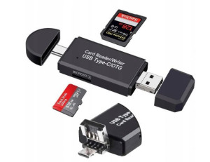 Czytnik Kart Sd Micro Usb Usb-c Micro Usb 3w1 3.0