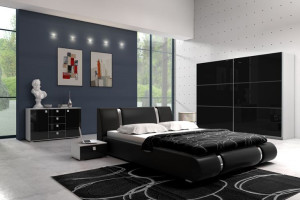Sypialnia Luxury I 200x200 Duże Łóżko Szafa Komoda