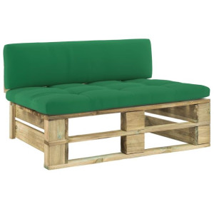 Ogrodowa sofa środkowa z palet, impregnowane drewno sosnowe