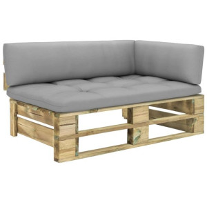 Ogrodowa sofa narożna z palet, impregnowane drewno sosnowe