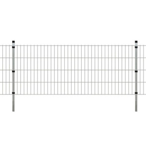 Panele ogrodzeniowe 2D z słupkami - 2008x830 mm 2 m Srebrne
