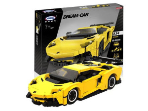 Żółte Lamborghini Zabawka z Klocków Technic 824 ele.