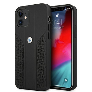 Etui BMW BMHCP12SRSPPK Apple iPhone 12 mini czarny/black hardcase Leather C