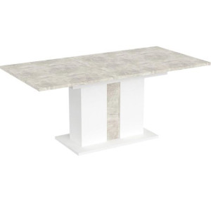Ława stół rozkładany LUSSO beton / biel