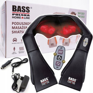 Bass Masażer Shiatsu Karku Szyi Pleców Ciała 3d