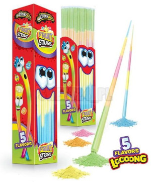 Słomki Johny Bee Fruit Straws z oranżadką XL 150szt.
